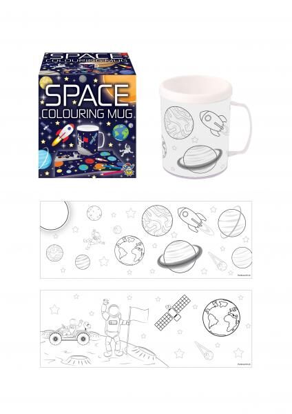 Tassen-Set 2-teilig, verschiedene Designs, Farbraum-Thema - Kreatives Geschirr