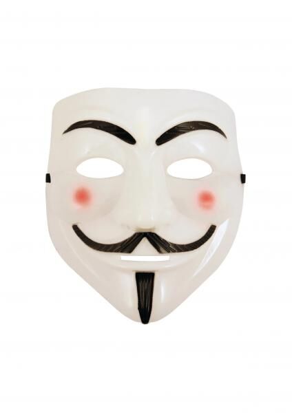 Vendetta Maske - Anonyme Gesichtsmaske f&uuml;r Karneval & Halloween