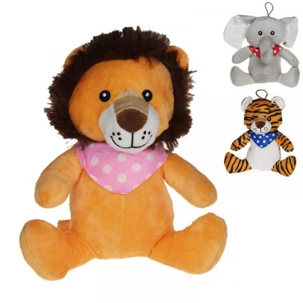 Weicher Pl&uuml;sch-Tiermix "Savanne", 18 cm gro&szlig;