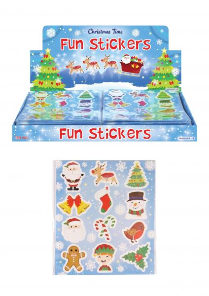 Christmas sticker set, 12 pieces, Christmas stickers, 10 x 11.5 cm, for handicrafts and gifts
