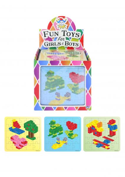 Ziegelpuzzle, 13 cm x 12 cm, 3 verschiedene Designs