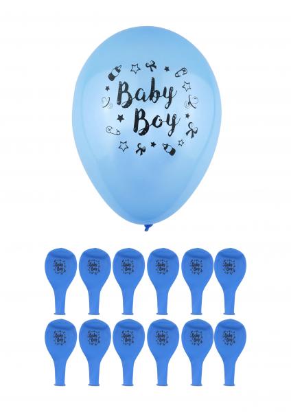 23 cm gro&szlig;e blaue Luftballons f&uuml;r Babyparty, Jungen-Geburtstag und Dekoration
