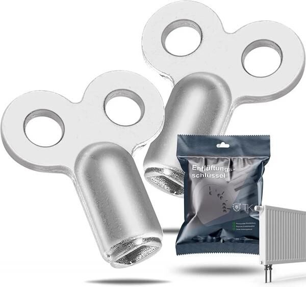 2x Heizkörper Entlüftungsschlüssel - Entlüfterschlüssel zum entlüften - stabil & robust - passend für Heizungen - Heizkosten sparen/