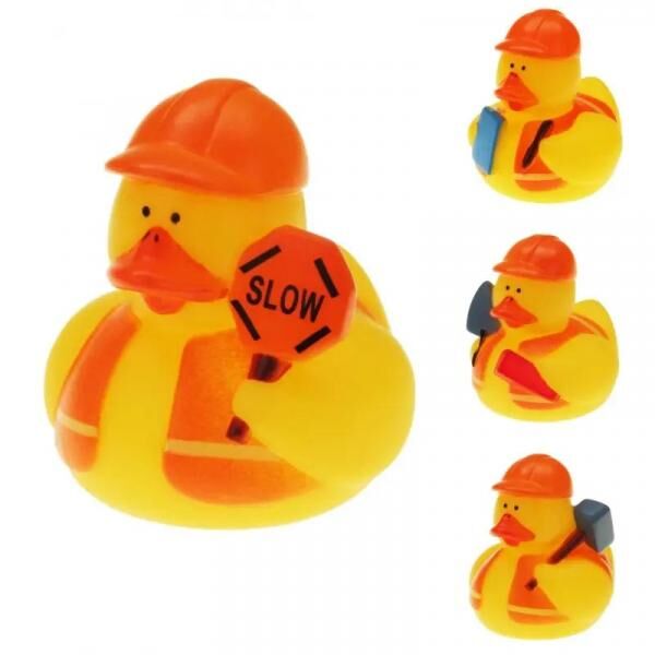 Bauarbeiter-Gummi-Ente, 5 cm
