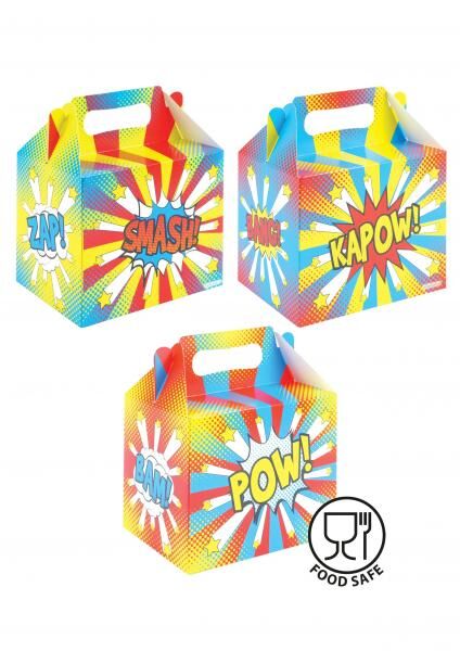 Comic Lunchbox 14L x 9,5B x 12H cm, Kinder-Bento-Box in 3 Designs, sicher und robust