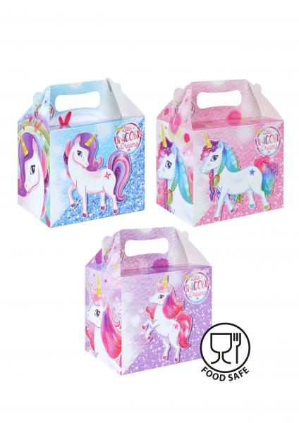 Einhorn Lunchbox 14L x 9,5B x 12H cm | Kinder Brotzeitbox Mit Motiv