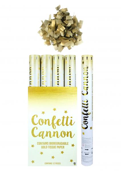 Goldene Konfetti-Kanone 50cm, Party-Popper f&uuml;r Feiern & Events