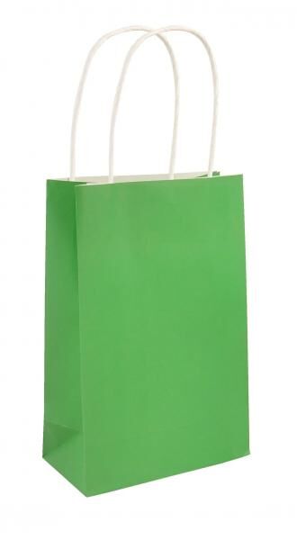 Gr&uuml;ne Tragetasche mit Henkeln 14x21x7 cm, praktische Einkaufstasche