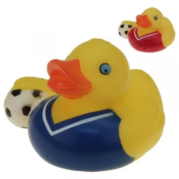 Gummi-Ente Fu&szlig;ball 5cm