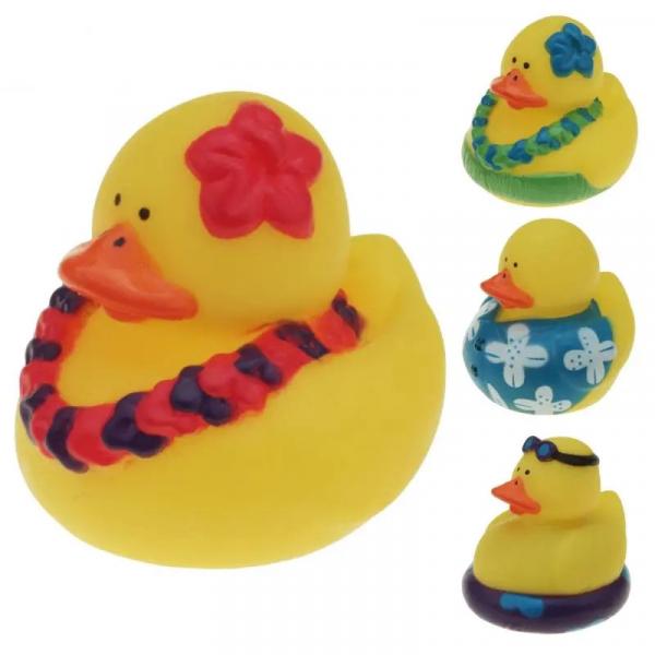 Gummi-Ente im Hawaii-Stil, 5 cm gro&szlig;