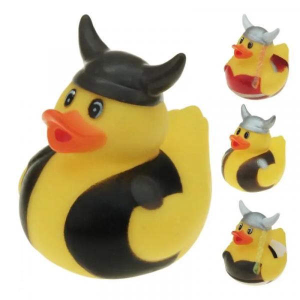 Gummi-Ente im Wikinger-Design, 5cm
