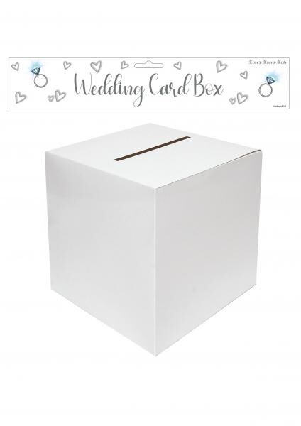 Hochzeitskartenbox Wei&szlig; 30x30 cm, Elegante Aufbewahrungsbox f&uuml;r Hochzeitskarten