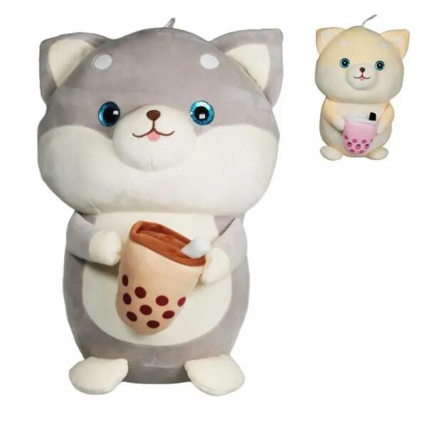 Hund mit Bubble Tea "Poppi", 35 cm