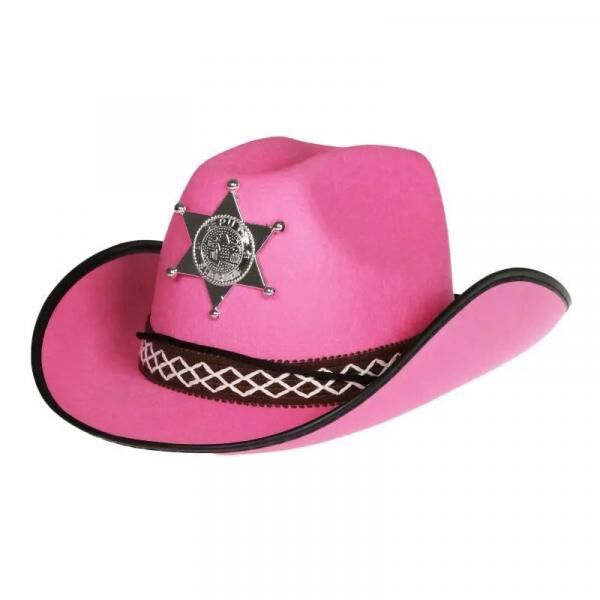 Kinder Sheriff-Hut in Pink