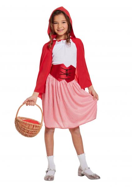 Children's costume girl with red cap, small, 4-6 years