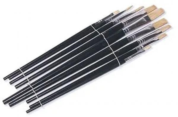 KLEINPINSELSATZ FLACH ;Hochwertiger Mini-Flachpinsel-Set: Kompakte K&uuml;nstlerpinsel f&uuml;r feine Details und kleine Projekte