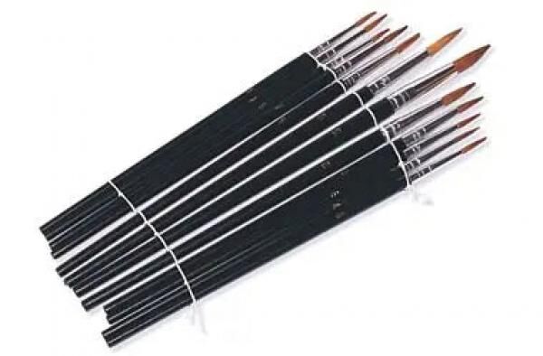 KLEINPINSELSATZ RUND ;Hochwertiger Mini-Rundpinsel-Set: Pr&auml;zisionspinsel f&uuml;r Detailarbeit und Feinkunst