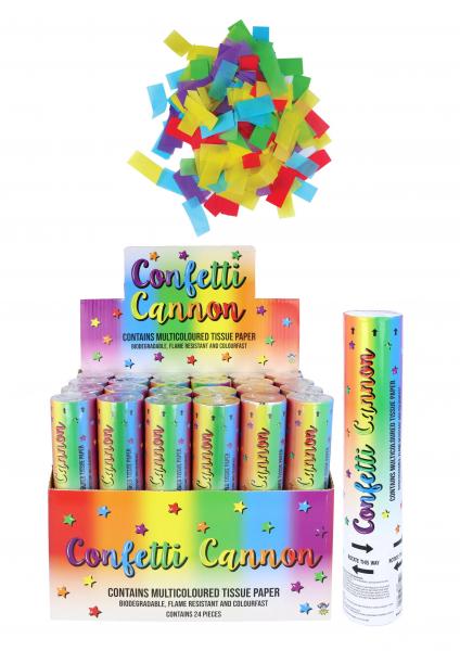 Konfetti-Kanone Trots 20cm - Bunte Party-Popper aus Papier f&uuml;r Festlichkeiten & Feierlichkeiten