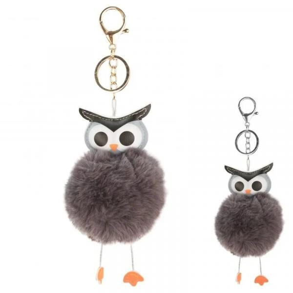 Kuschel-Eule "Alba" mit flauschigen Federn, 10 cm