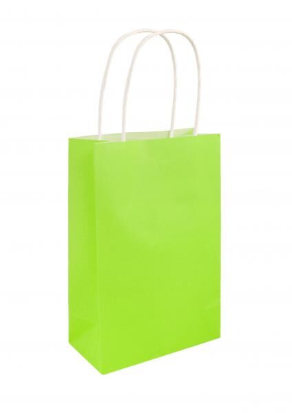 Neongr&uuml;ne Tasche mit Henkeln, 14x21x7 cm, stylisch & praktisch
