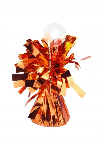 Orangefarbener Folienballon, Gewicht 85 g &ndash; stabiles Bodenmodell