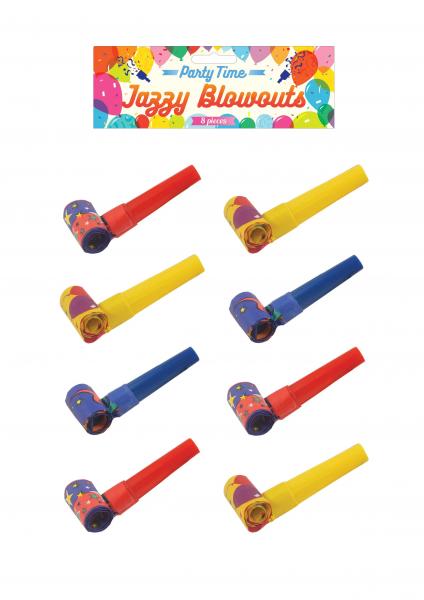 Party-Tr&ouml;ten im Jazzy-Design, 4cm, 3 sortierte Farben - Ideal f&uuml;r Feste & Feiern