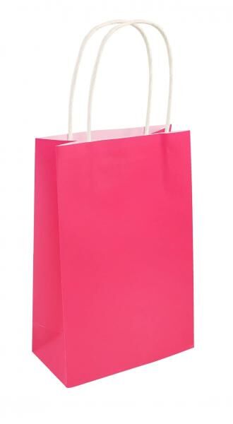 Pinke Tragetasche mit Griff 14x21x7 cm | Modische Umh&auml;ngetasche