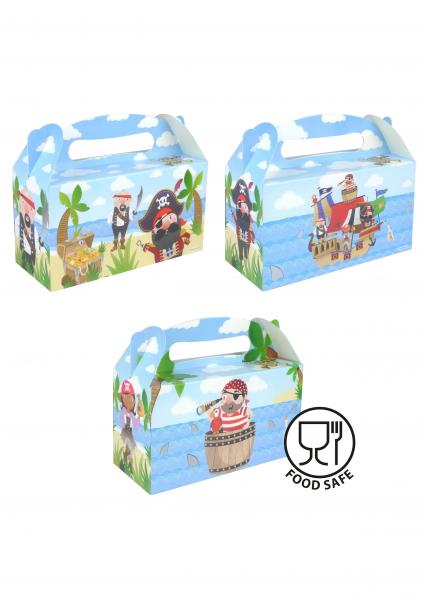 Piraten-Lunchbox, 22,5L x 9,5B x 12H cm, 3 Varianten, Kinder Brotzeitbox