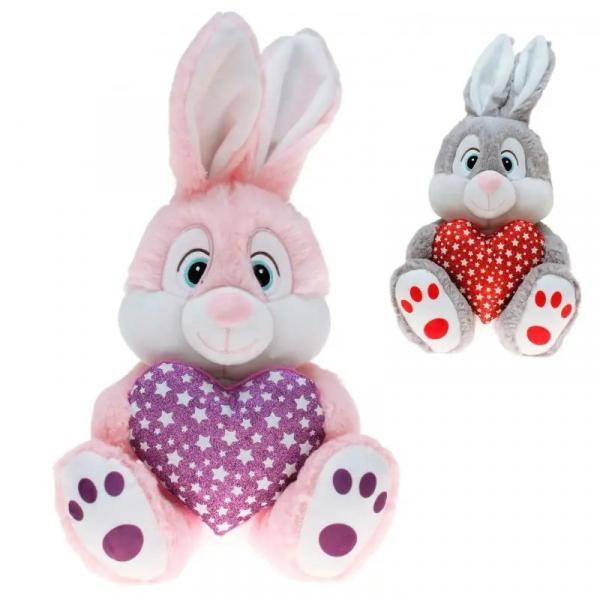 Pl&uuml;sch-Hase "Herzi" mit Glitzerherz, 40 cm