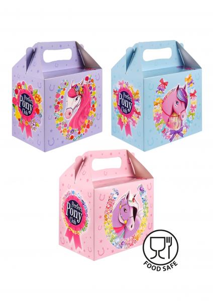 Ponys Lunchbox 14Lx9,5Wx12H Cm - Kinder Brotdose, 3 Motive