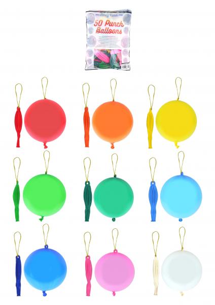 Punchballoons 9Er-Pack - Bunte Farbauswahl