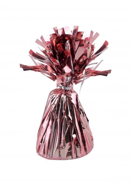 Ros&eacute;goldenes Ballongewicht 160 g, Folie &ndash; stabiler Bodenhalter f&uuml;r Ballons