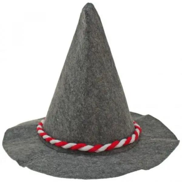 Seppel Hut mit roter und wei&szlig;er Kordel