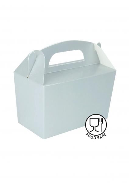 Silberne Lunchbox, kompakt und robust, 12L x 7B x 6H cm, ideal f&uuml;r Schule und B&uuml;ro