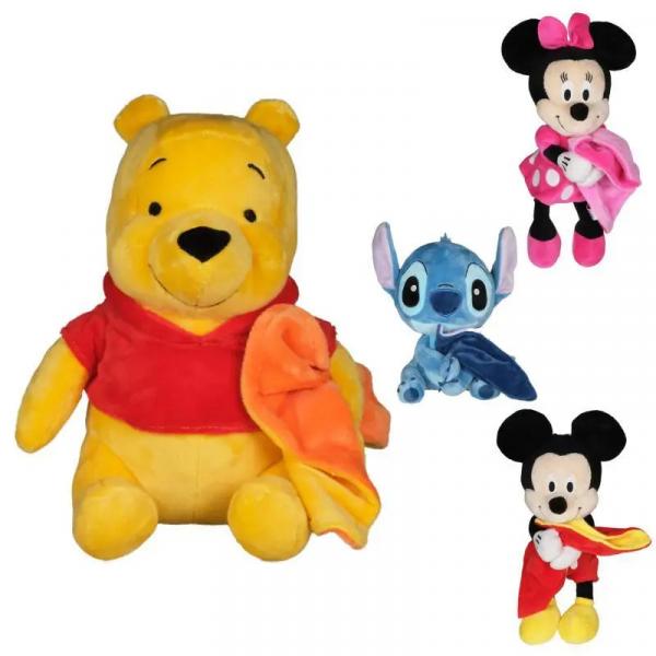 Stofftier Disney-Mix mit Kuscheltuch, 25 cm