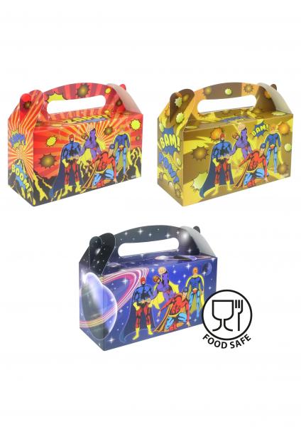 Superhelden-Brotzeitbox, 22,5 x 9,5 x 12 cm, 3 Designs, Kinder Brotzeitbox