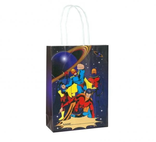 Superhelden-Tragetasche mit Griff, 14x21x7 cm, Kinder-Geschenkbox