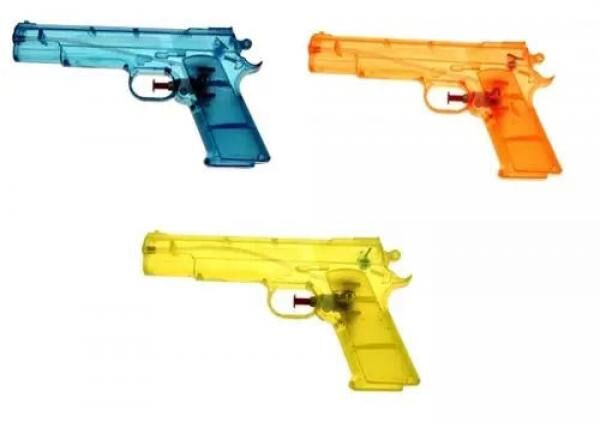 Transparente Klassik-Wasserpistole: 20 cm