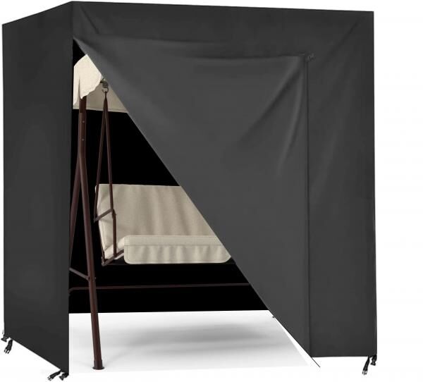 Universal Hollywoodschaukel Universal Abdeckhaube Plane Abdeckplane grau f&uuml;r Gartenschaukel Abdeckung Schutzh&uuml;lle