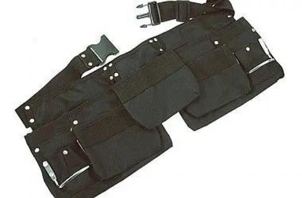 WERKZEUGGURTEL: Hochwertiger Werkzeugg&uuml;rtel: Strapazierf&auml;hige Werkzeugtasche f&uuml;r Handwerker, Bauarbeiter & Heimwerker