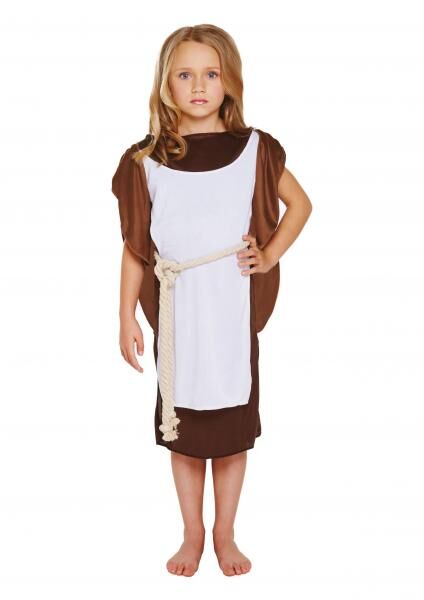 Wikinger-Kost&uuml;m f&uuml;r M&auml;dchen, Gr&ouml;&szlig;e 10&ndash;12 Jahre, authentisches Design, Kinderverkleidung