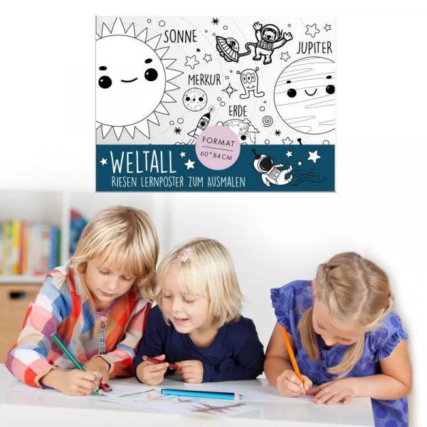XL Poster "Weltall" zum Ausmalen