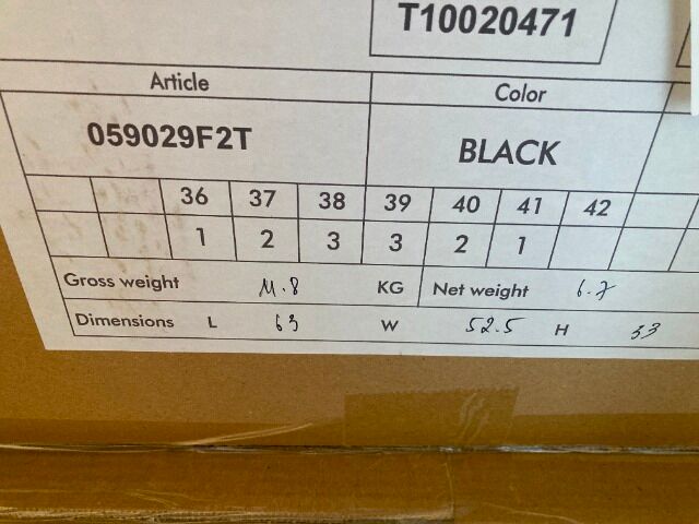 12er Karton sortiert High Heel Sandalette Sandale Pumps BULLBOXER Femme Escarpins, schwarz, Gr. 36-41