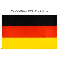 Premium Deutschlandfahne I EM WM Fußball Fan Artikel I Schwarz Rot Gold I Deutschland Fahne I XXL 90 x 150 cm I Top Qualität inkl Messing Ös