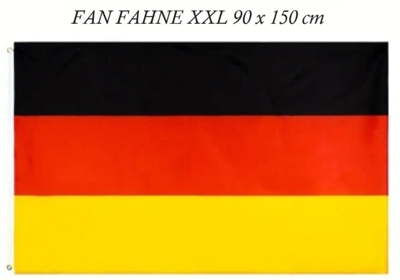 Premium Deutschlandfahne I EM WM Fußball Fan Artikel I Schwarz Rot Gold I Deutschland Fahne I XXL 90 x 150 cm I Top Qualität inkl Messing Ös