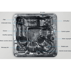 Luxury premium outdoor XXL whirlpool - wellness at home - for up to 5 people - novelty - pool set