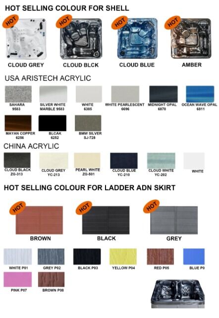 Luxus Premium Outdoor XXL Whirlpool - Wellness Zuhause - für bis zu 5 Personen - Neuheit - Poolset