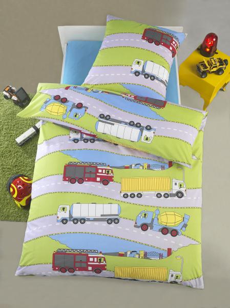 BW Kinder Bettw&auml;sche 2tlg. - Trucks
