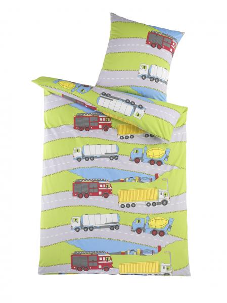 BW Kinder Bettw&auml;sche 2tlg. - Trucks