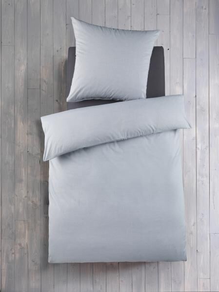 Chambray Bettw&auml;sche 2tlg. - Eisblau